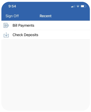 FNBCT App Screen - Bill Payments